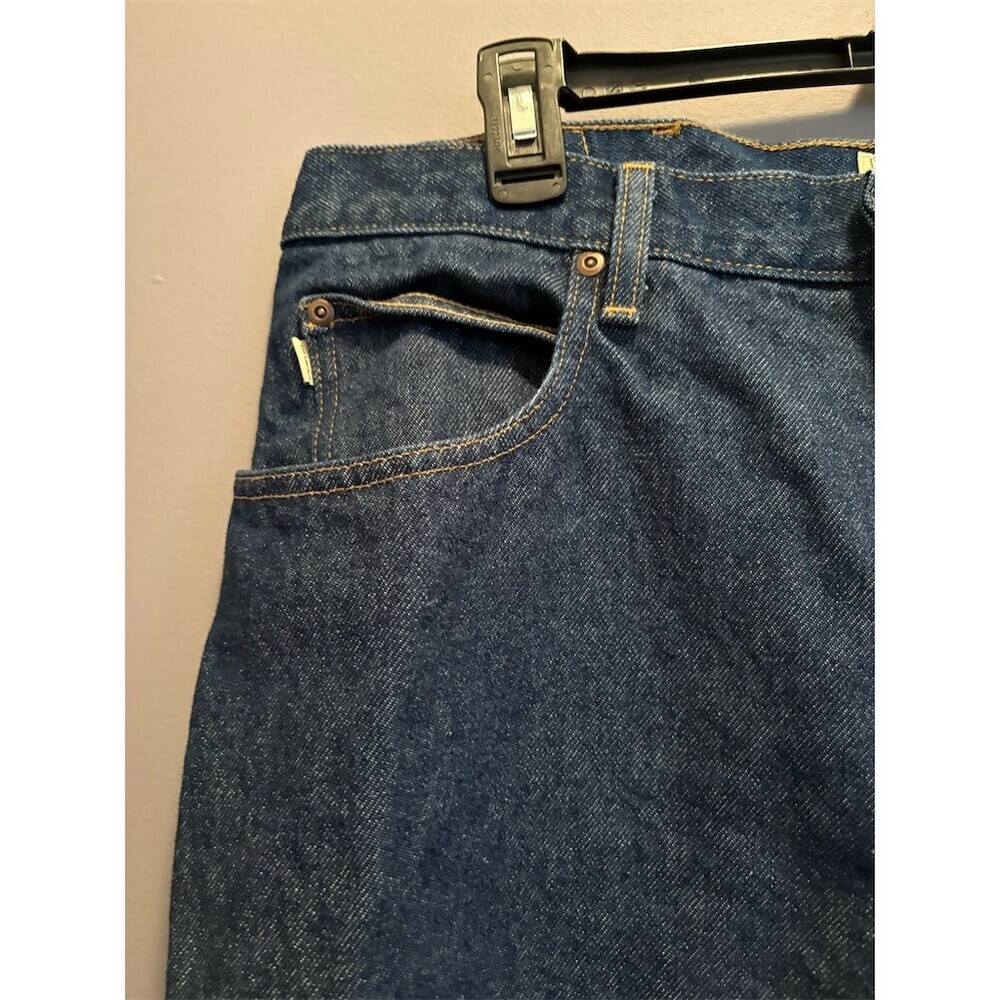 L.L.Bean Jeans Mens 36x26 Dark Blue Denim Straight Leg 5-Pocket Mid Rise - Picture 2 of 9